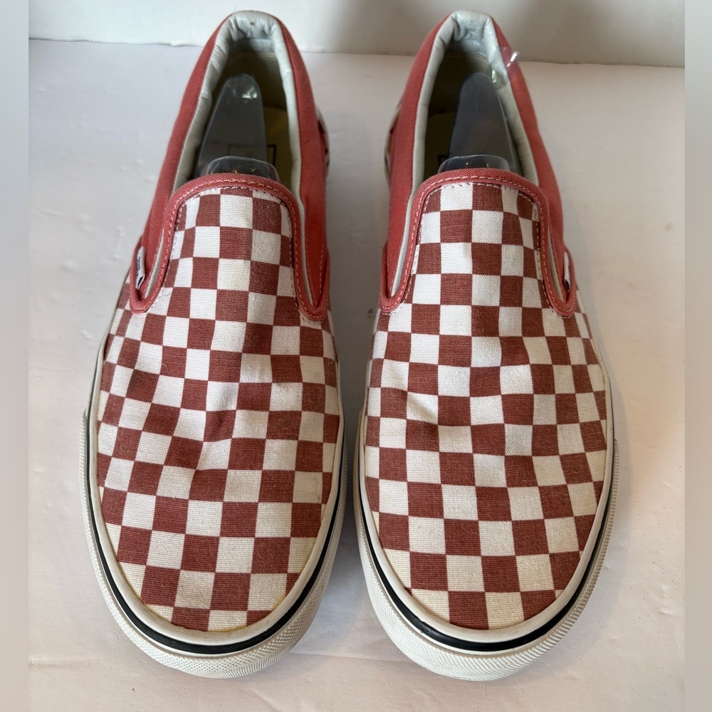 Vans Red and White Checkered Sneakers